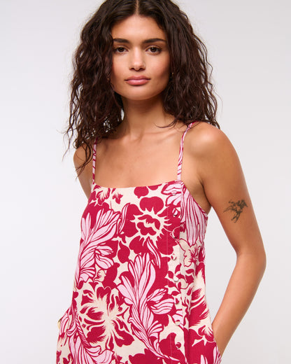 Abercrombie Linen-Blend Button Skort