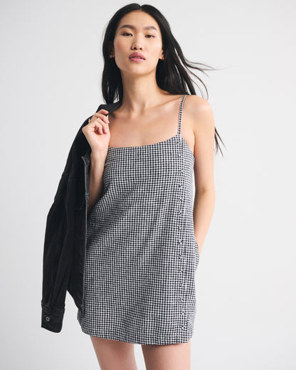 Abercrombie Linen-Blend Button Skort