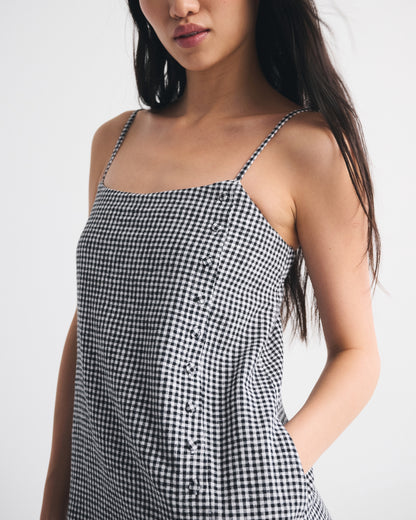Abercrombie Linen-Blend Button Skort