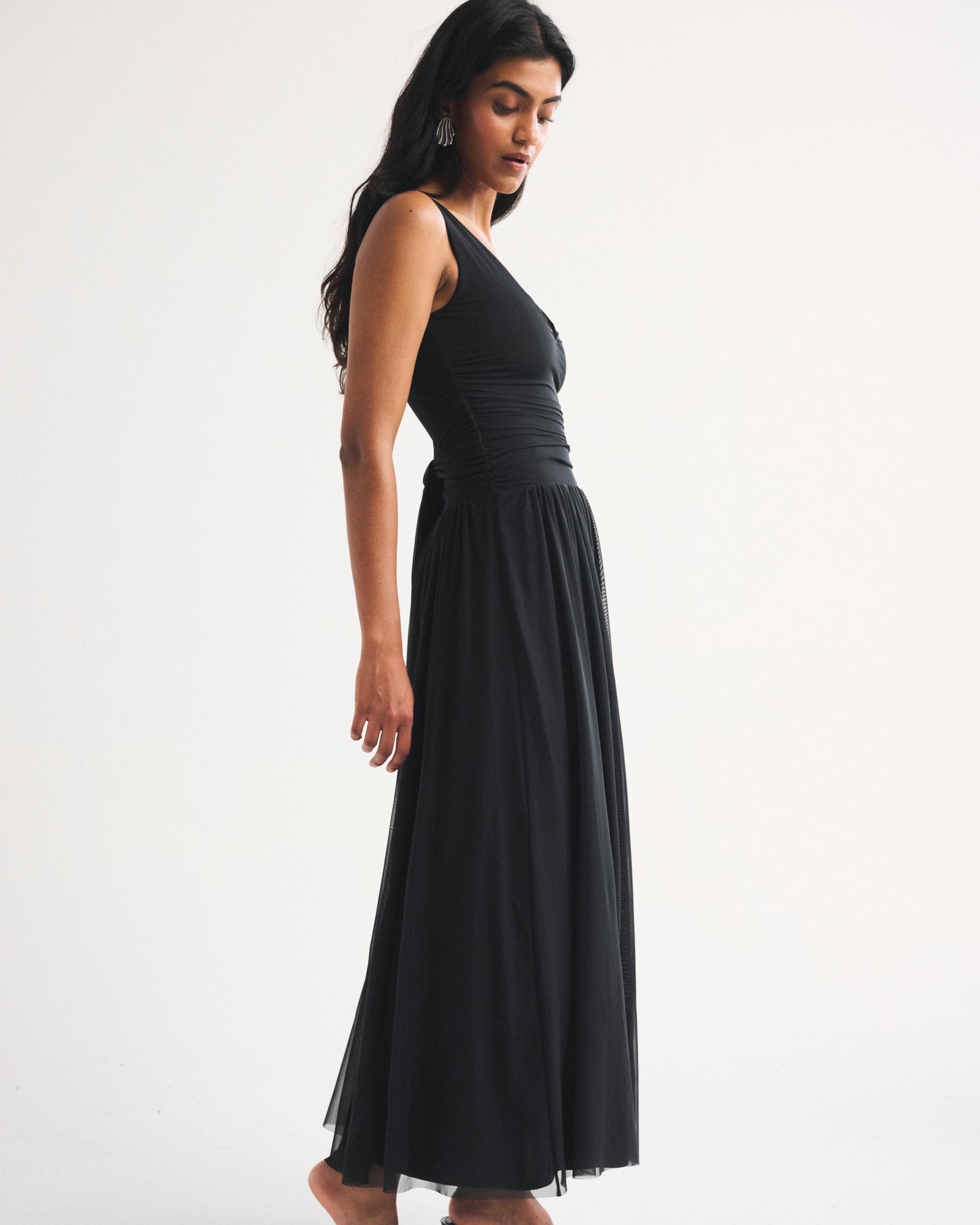 Abercrombie The A&F Convertible Mesh Maxi Dress