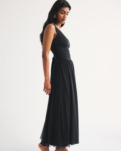 Abercrombie The A&F Convertible Mesh Maxi Dress