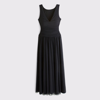 Abercrombie The A&F Convertible Mesh Maxi Dress