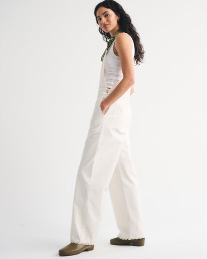 Abercrombie 100% Cotton Embroidered Trim Overall Jumpsuit