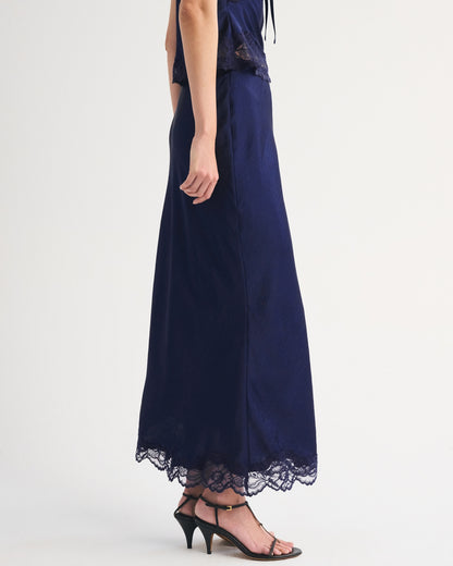 Abercrombie High Rise Satin Maxi Set Skirt