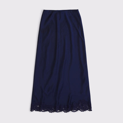 Abercrombie High Rise Satin Maxi Set Skirt