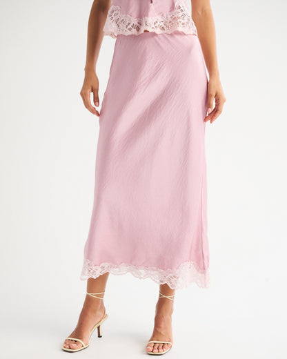 Abercrombie High Rise Satin Maxi Set Skirt