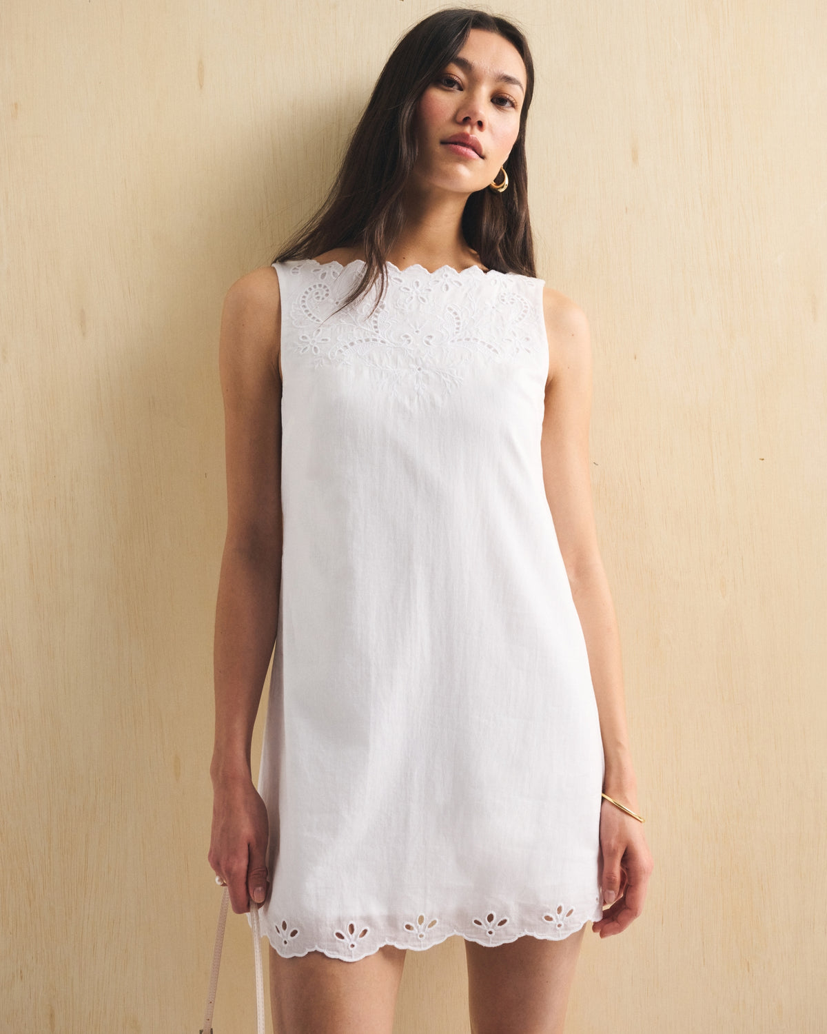 Abercrombie Embroidered High-Neck Mini Dress