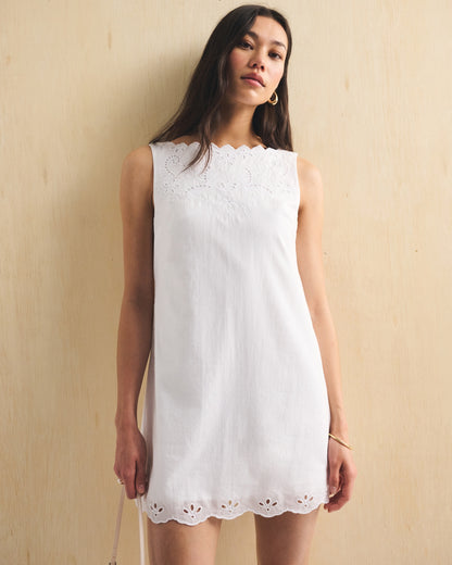 Abercrombie Embroidered High-Neck Mini Dress
