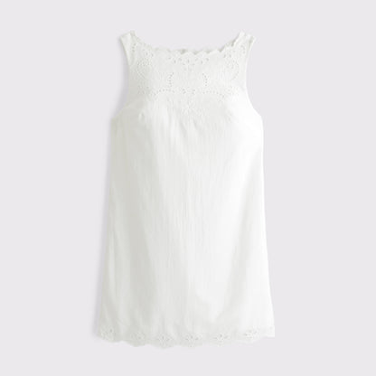 Abercrombie Embroidered High-Neck Mini Dress
