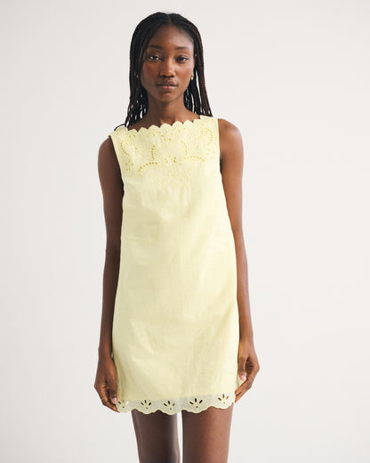 Abercrombie Embroidered High-Neck Mini Dress