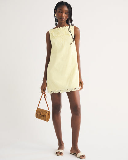 Abercrombie Embroidered High-Neck Mini Dress