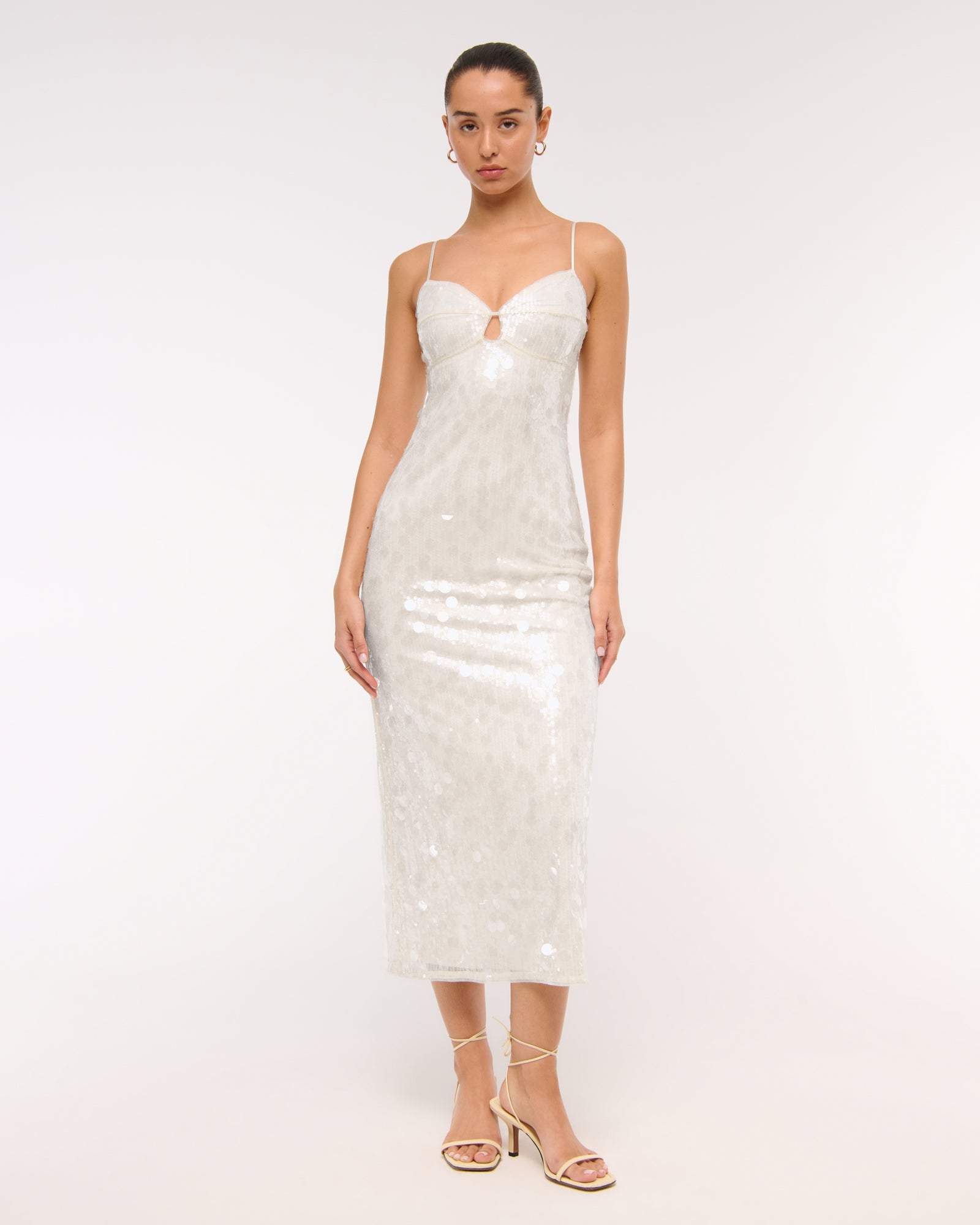 Abercrombie Sequin Cutout Midi Dress