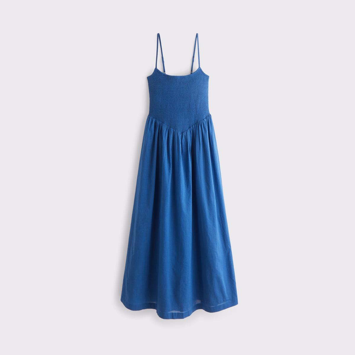 Abercrombie 100% Cotton A&F Sydney Smocked Dipped-Waist Midi Dress