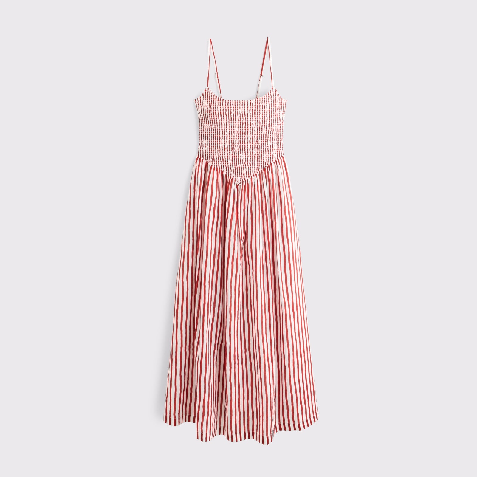 Abercrombie 100% Cotton A&F Sydney Smocked Dipped-Waist Midi Dress