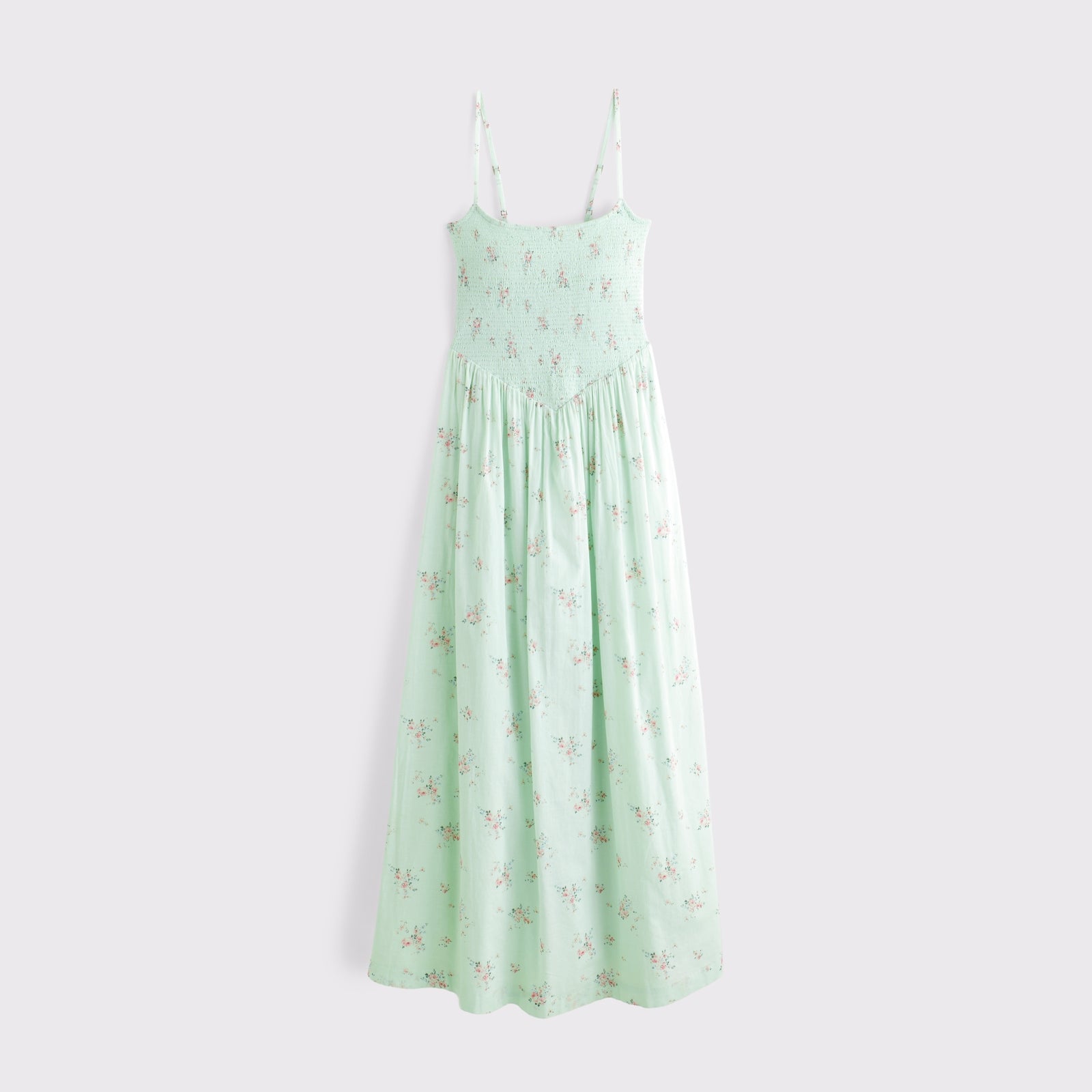 Abercrombie 100% Cotton A&F Sydney Smocked Dipped-Waist Midi Dress