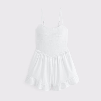 Abercrombie A&F Sydney Smocked Dipped-Waist Romper