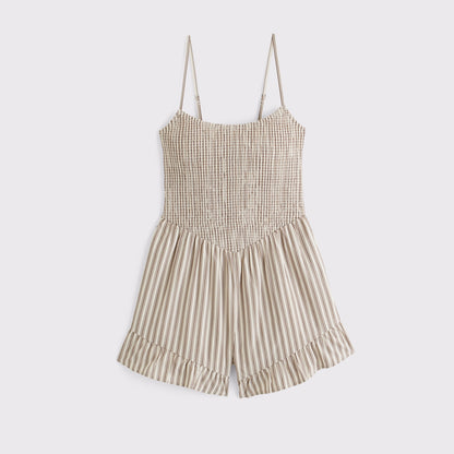 Abercrombie A&F Sydney Smocked Dipped-Waist Romper