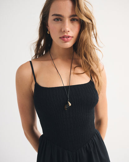 Abercrombie A&F Sydney Smocked Dipped-Waist Romper