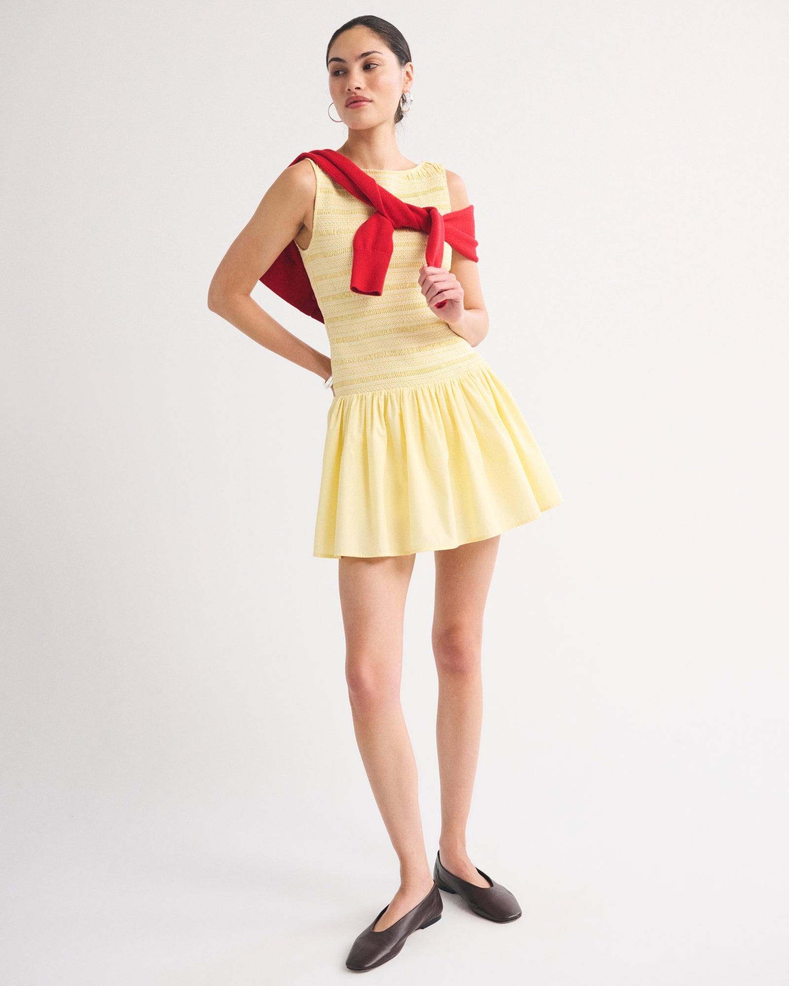 Abercrombie A&F Sydney Smocked Slash Skort