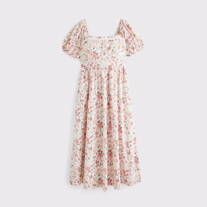 Abercrombie A&F Emerson Puff Sleeve Midi Dress