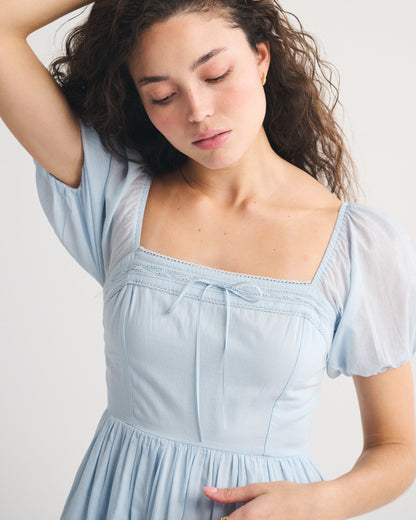 Abercrombie A&F Emerson Puff Sleeve Midi Dress