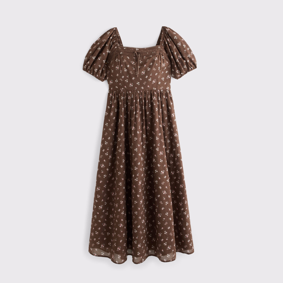 Abercrombie A&F Emerson Puff Sleeve Midi Dress