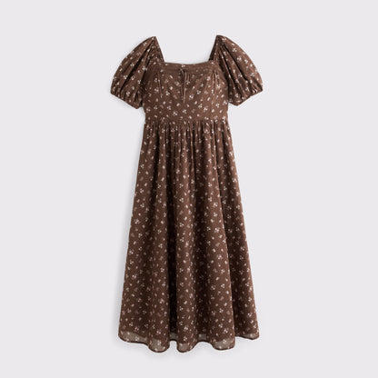 Abercrombie A&F Emerson Puff Sleeve Midi Dress