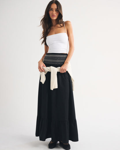 Abercrombie A&F Sydney Smocked Convertible Midi Dress