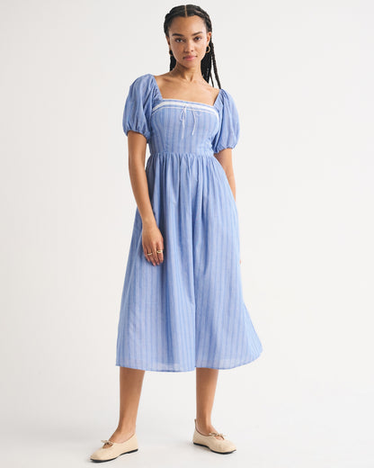 Abercrombie A&F Emerson Puff Sleeve Midi Dress