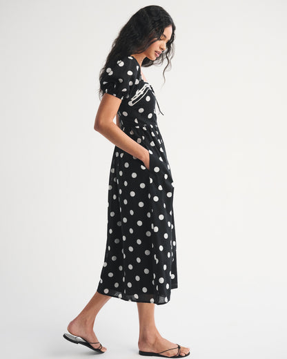Abercrombie A&F Emerson Puff Sleeve Midi Dress