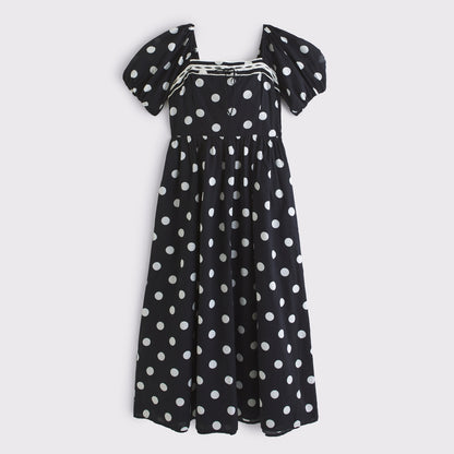 Abercrombie A&F Emerson Puff Sleeve Midi Dress