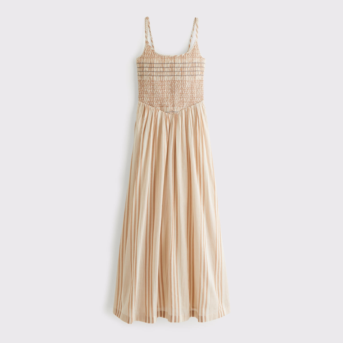 Abercrombie 100% Cotton A&F Sydney Smocked Dipped-Waist Maxi Dress