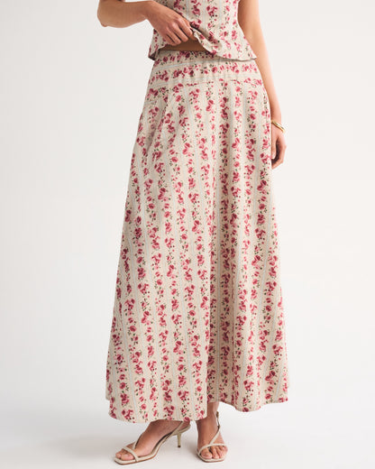 Abercrombie High Rise Flowy Maxi Set Skirt
