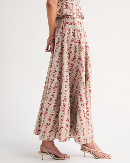 Abercrombie High Rise Flowy Maxi Set Skirt