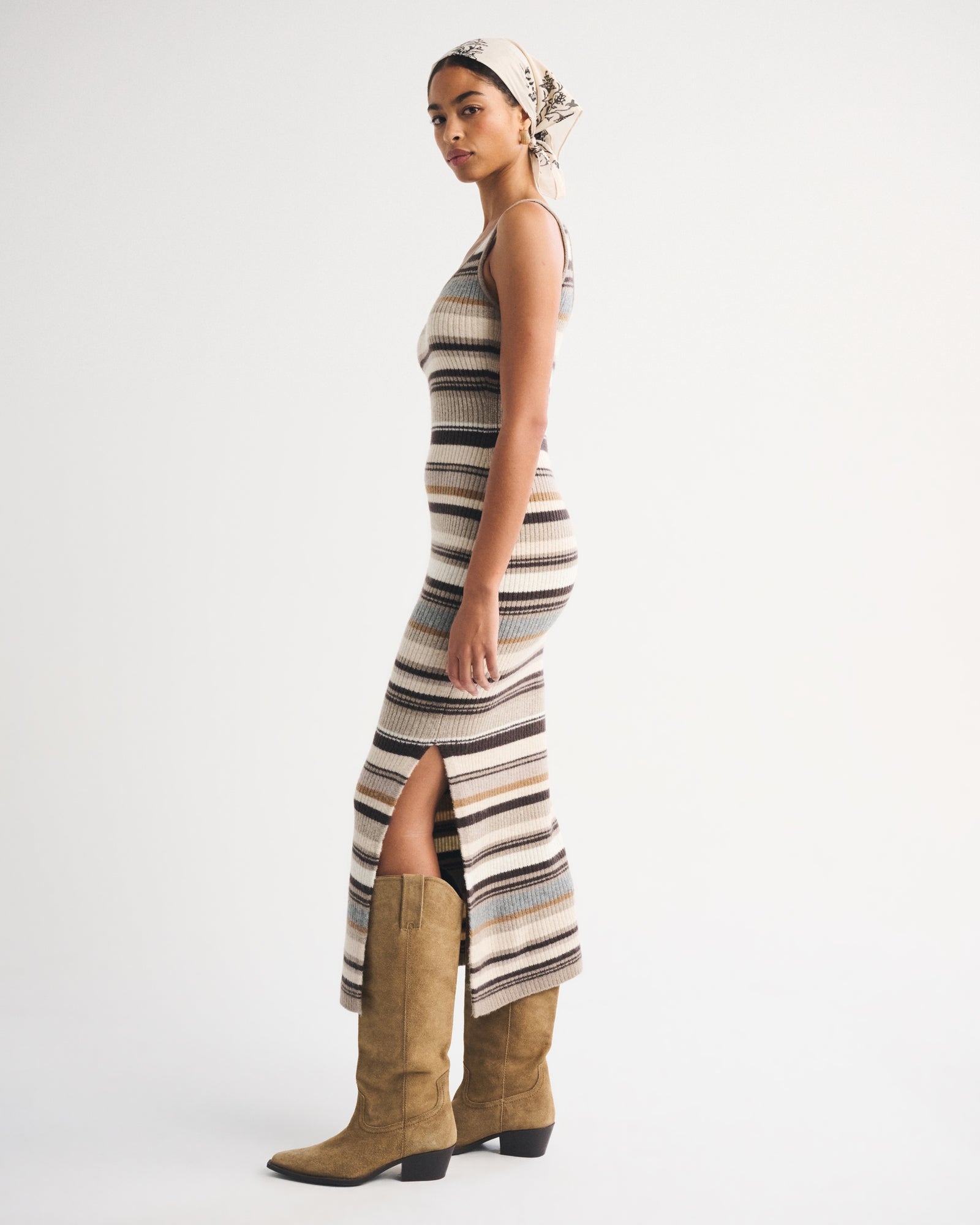 Abercrombie Merino Wool-Blend Scoop Neck Maxi Sweater Dress