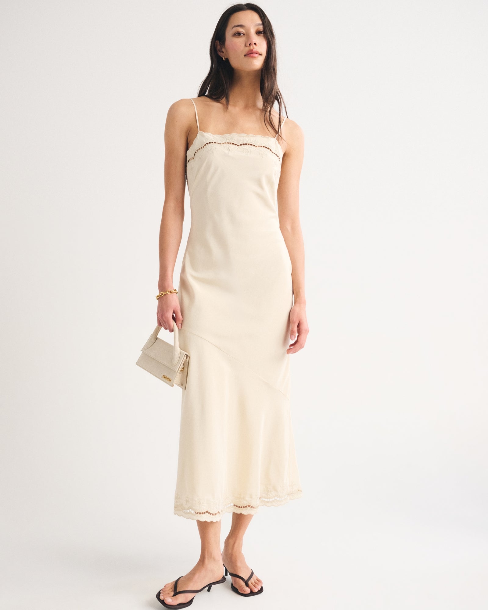 Abercrombie Cotton-Silk Blend Cutwork Slip Dress