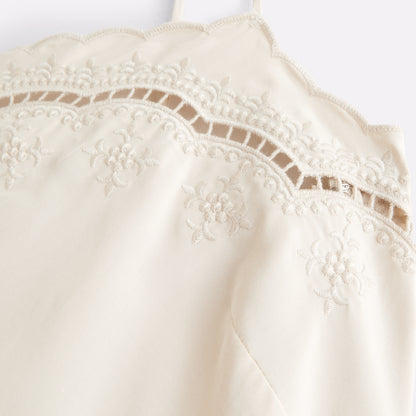 Abercrombie Cotton-Silk Blend Cutwork Slip Dress