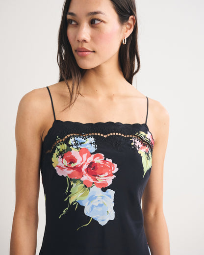 Abercrombie Cotton-Silk Blend Cutwork Slip Dress