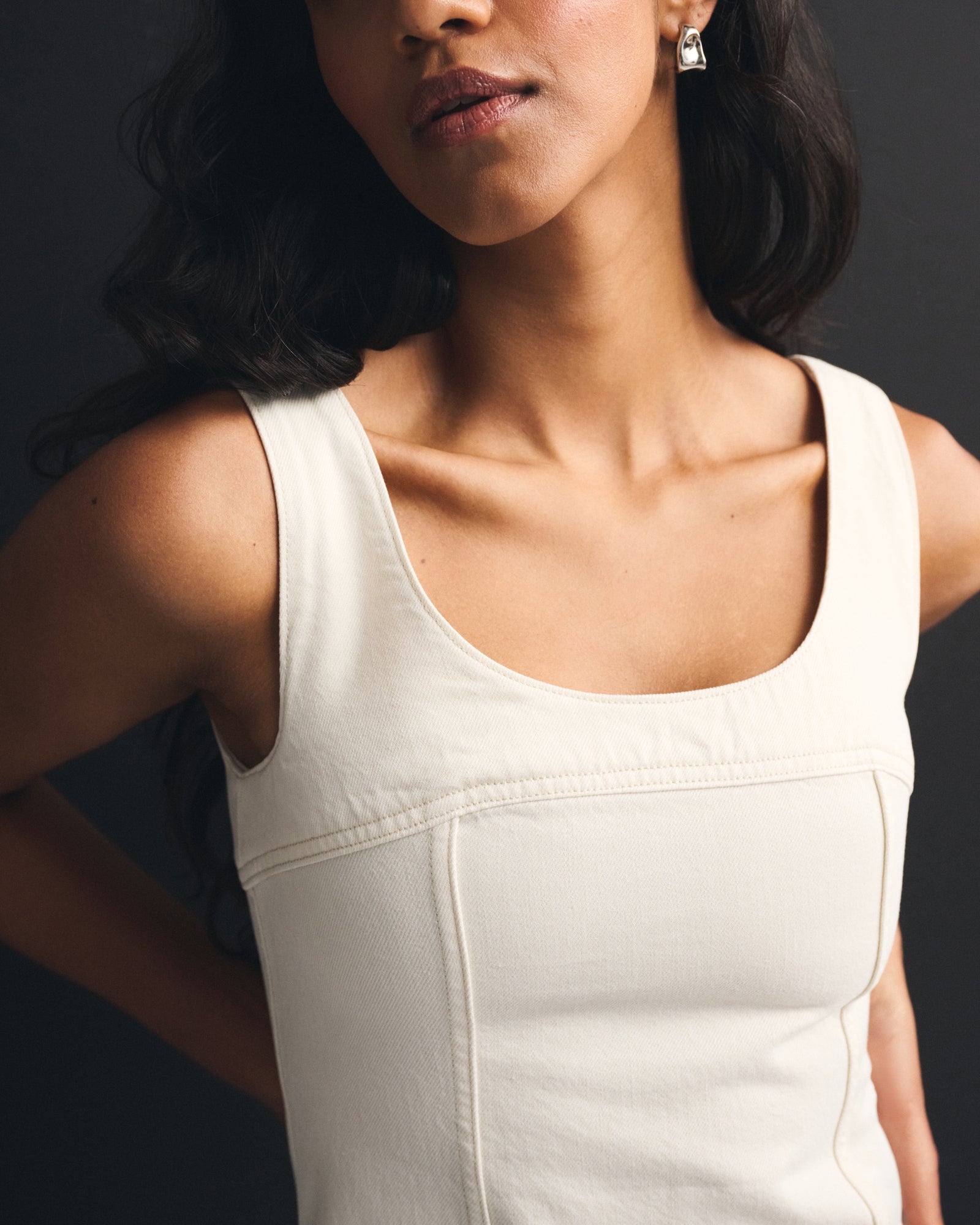Abercrombie Denim Scoop Neck Mini Dress
