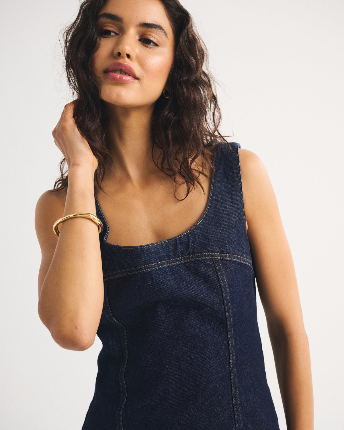 Abercrombie Denim Scoop Neck Mini Dress
