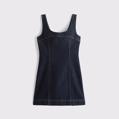 Abercrombie Denim Scoop Neck Mini Dress