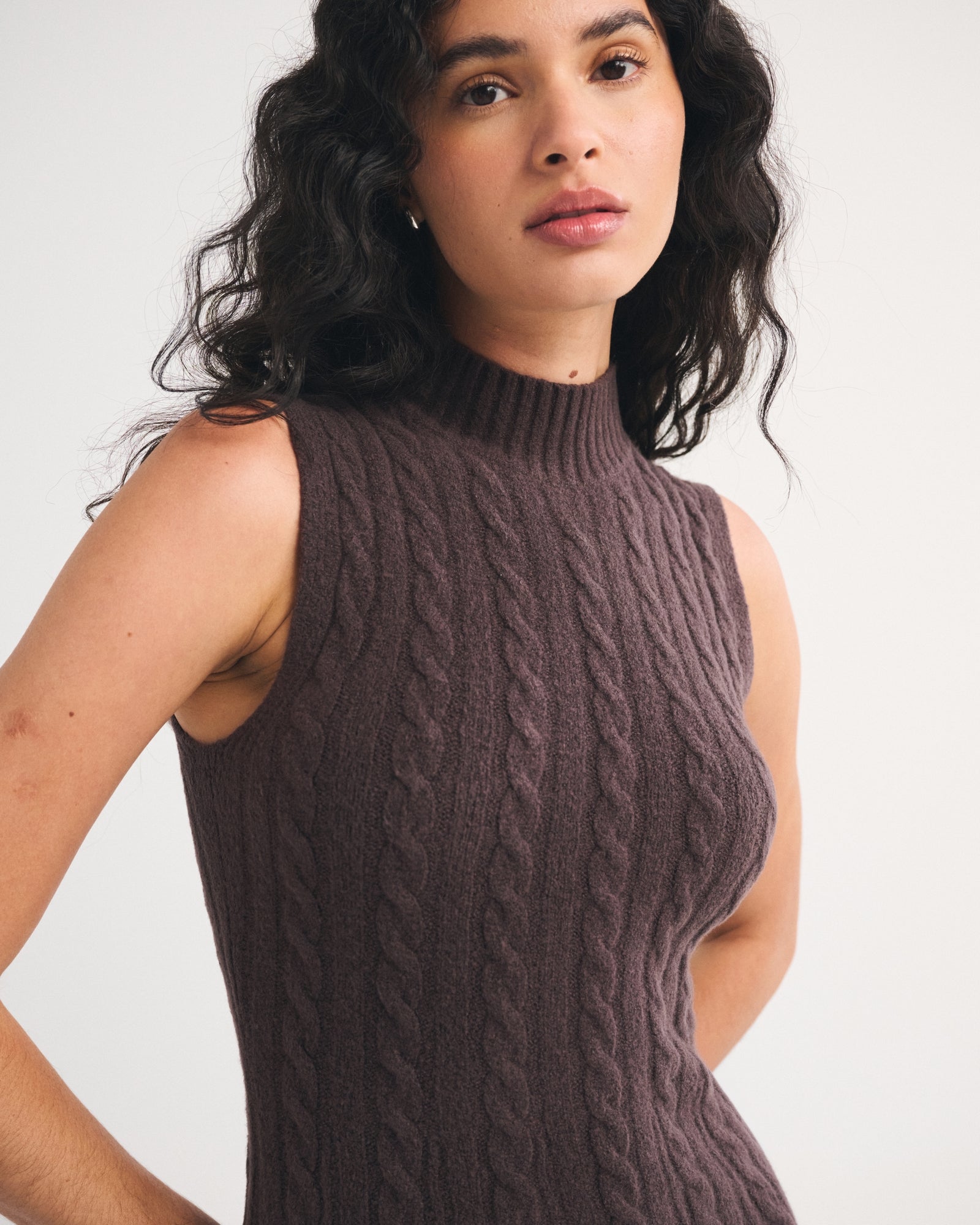 Abercrombie Mock Neck Mini Sweater Dress