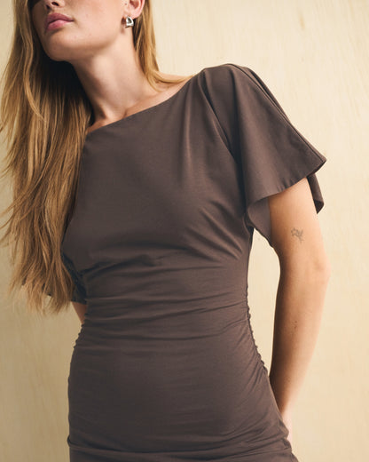 Abercrombie Flutter Sleeve Slash Mini Dress