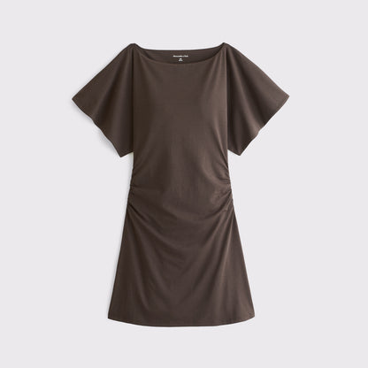Abercrombie Flutter Sleeve Slash Mini Dress