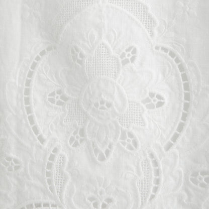 Abercrombie 100% Linen Lace Cutwork Shift Mini Dress
