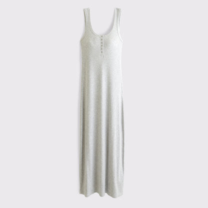 Abercrombie Scoopneck Button-Up Knit Midi Dress