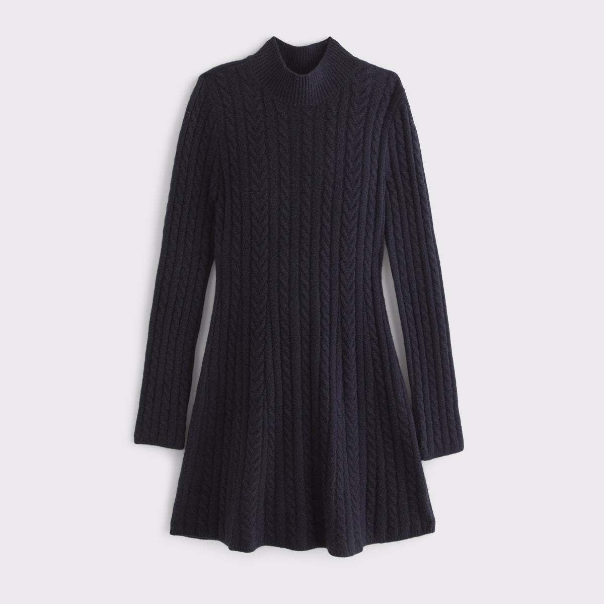 Abercrombie Mock Neck Cable Mini Sweater Dress