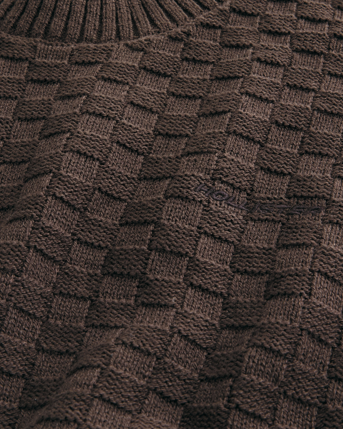 Hollister Boxy Textural Logo Crew Sweater