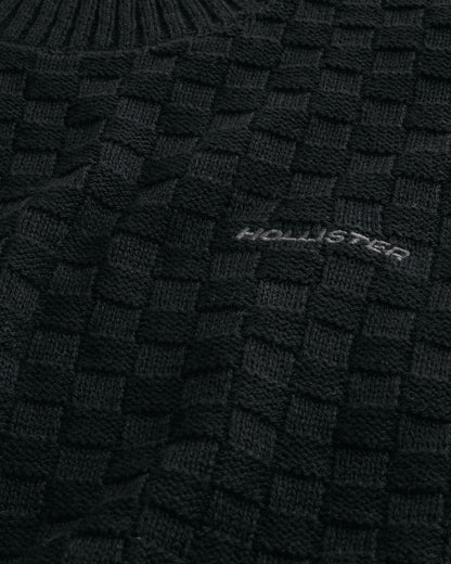 Hollister Boxy Textural Logo Crew Sweater