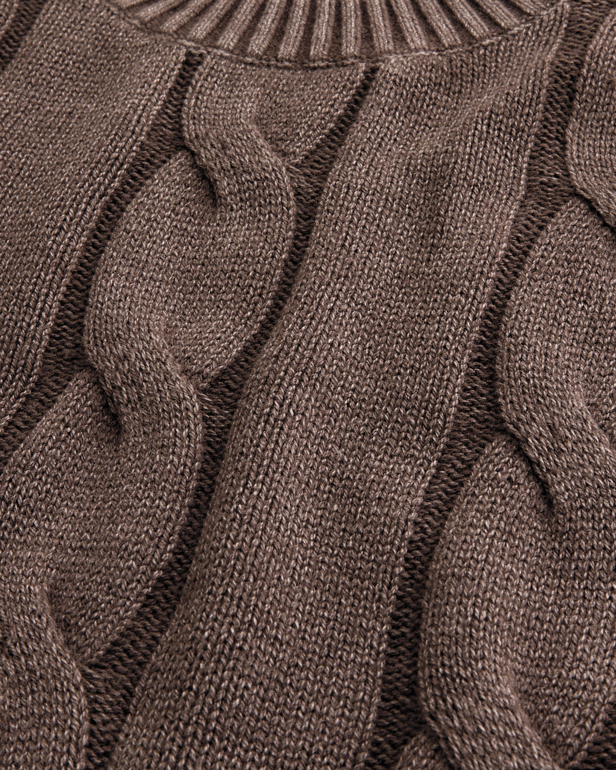 Hollister Boxy Washed Cable-Knit Crew Sweater